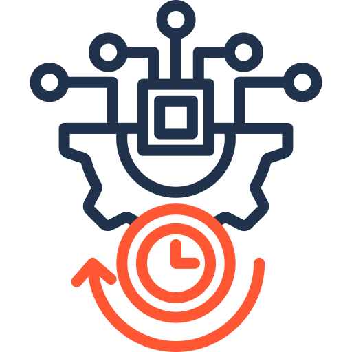 Automation icon representing powerful marketing automation, workflow efficiency, and real-time digital process integration.