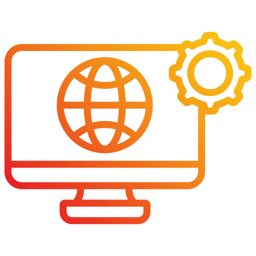 Static website icon representing basic web design with fixed content, fast loading speed, and minimal maintenance