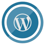 Wordpress logo icon for web development and content management